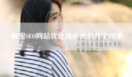 解密SEO网站优化排名低的几个因素