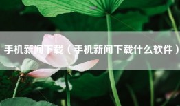 手机新闻下载（手机新闻下载什么软件）