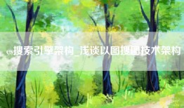 es搜索引擎架构_浅谈以图搜图技术架构