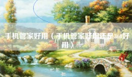 手机管家好用（手机管家好用还是360好用）