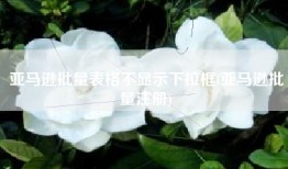 亚马逊批量表格不显示下拉框(亚马逊批量注册)