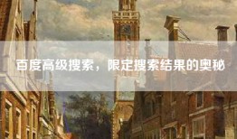 百度高级搜索，限定搜索结果的奥秘