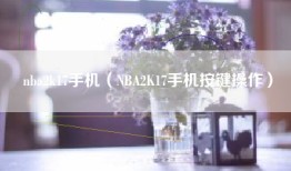 nba2k17手机（NBA2K17手机按键操作）