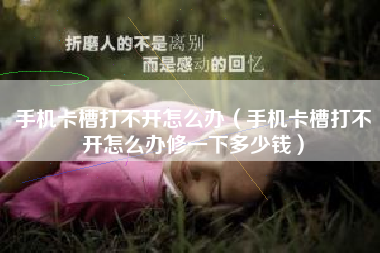 手机卡槽打不开怎么办（手机卡槽打不开怎么办修一下多少钱）