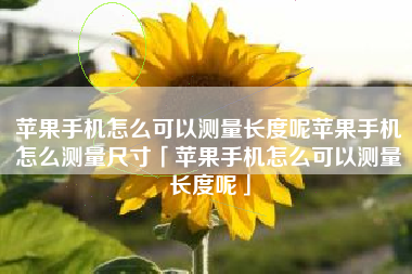 苹果手机怎么可以测量长度呢苹果手机怎么测量尺寸「苹果手机怎么可以测量长度呢」